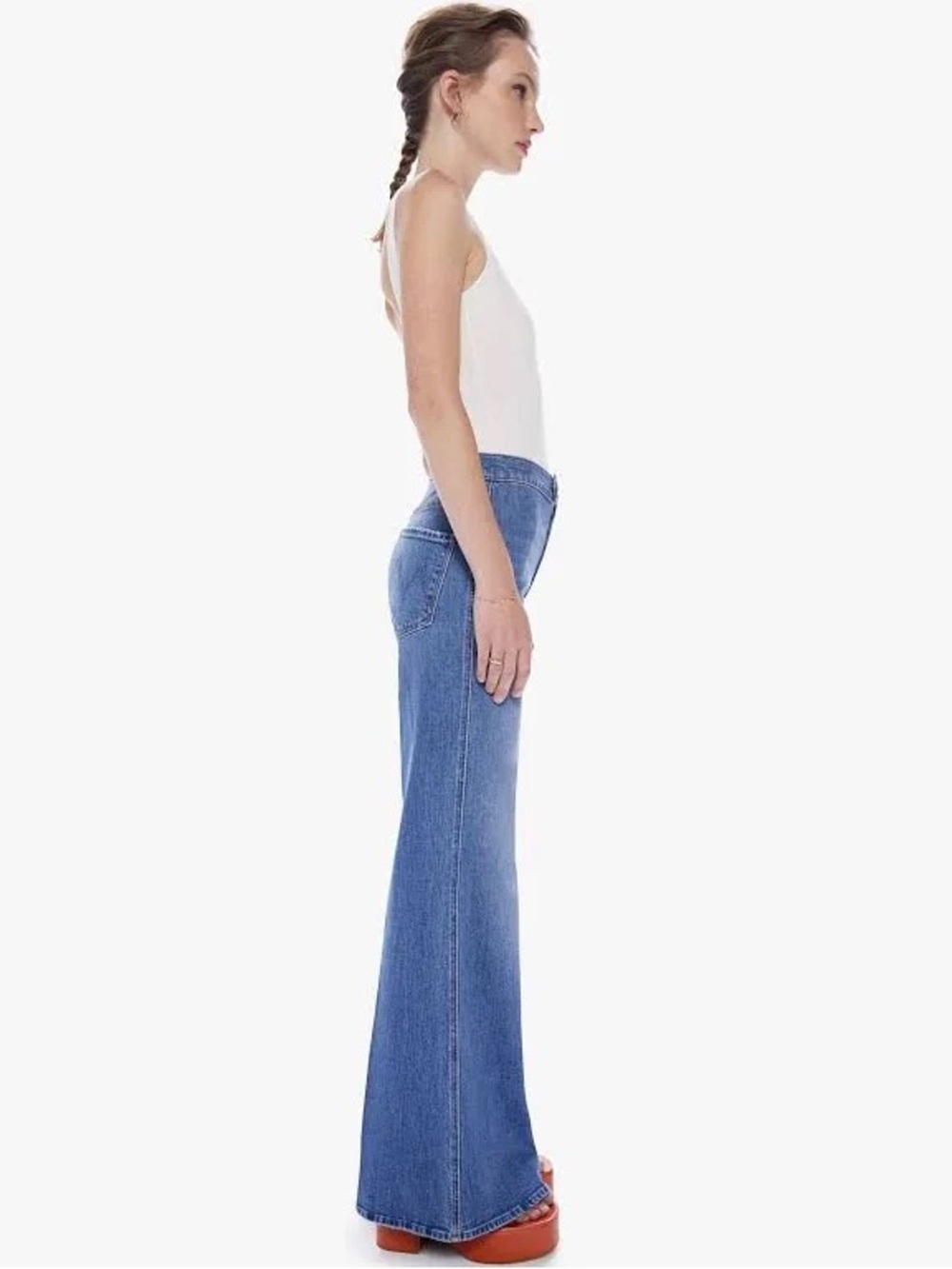 MOTHER denim Roller Tab Skimp wide leg jeans, 26 - Picture 3 of 5